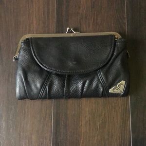 Black Leather Roxy Wallet and Pouch